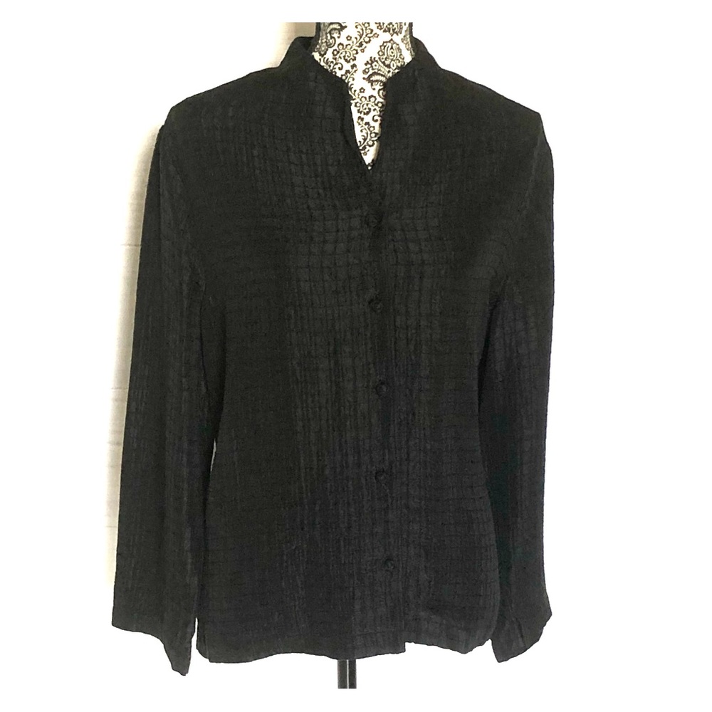Eileen Fisher | Jacket windowpane texture large